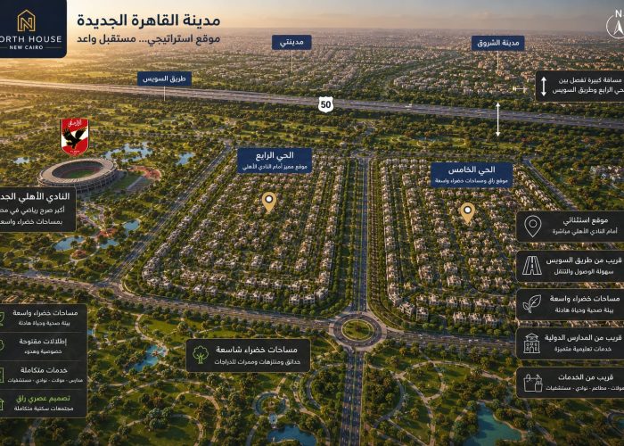شقق للبيع بالقرب من النادي الاهلي بالحي الرابع والخامس بيت الوطن التجمع الخامس فوري بتسهيلات